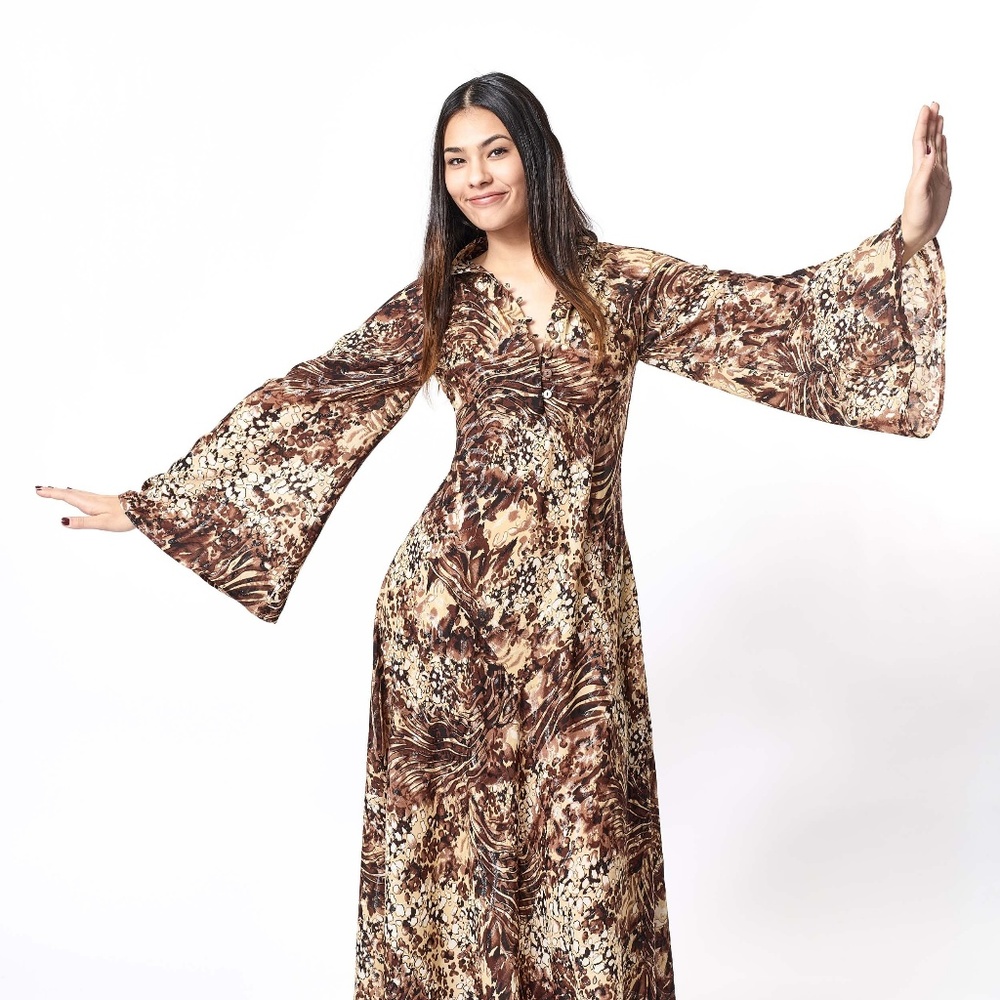 Kristen Bellamy Safari Animal Print Kaftan